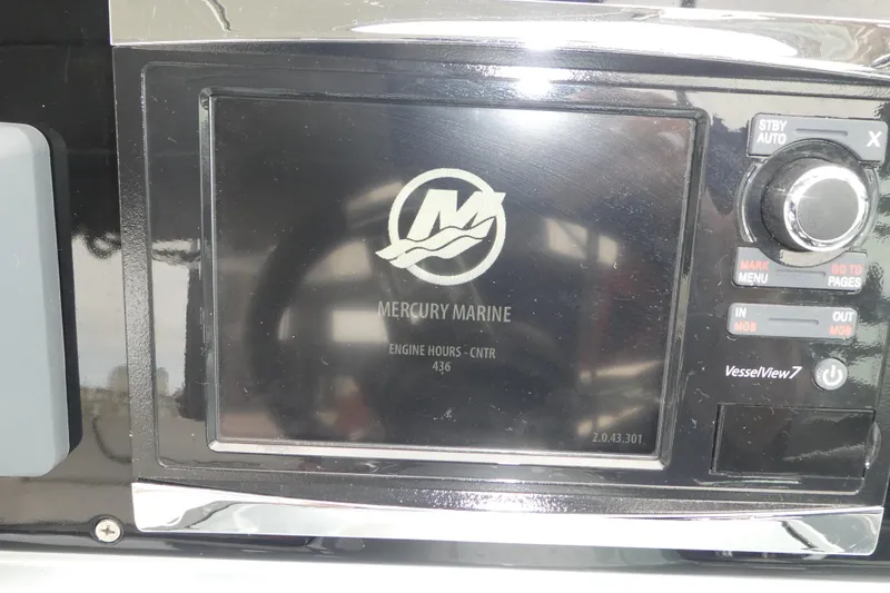 Slide: The Image of Mercury Marine VesselView display on 2014 Formula 290 Sun Sport boat, showing 436 engine hours. - 14