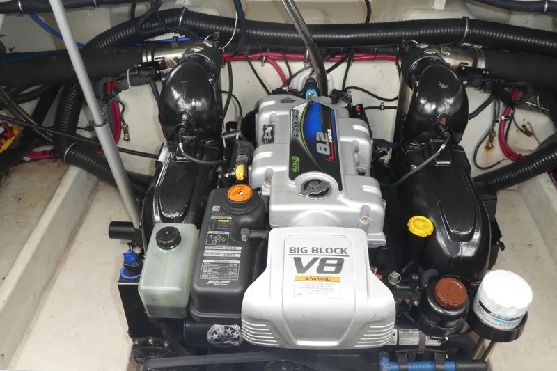 Slide: The Image of Engine compartment of a 2014 Formula 290 Sun Sport with a Big Block V8 engine. - 16