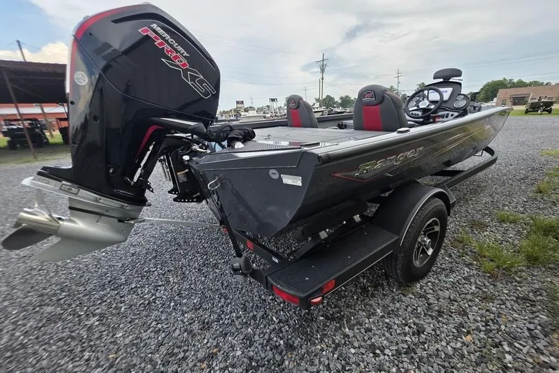 Slide: The Image of 2022 Ranger RT188P boat with Mercury Pro XS engine on gravel lot. - 5