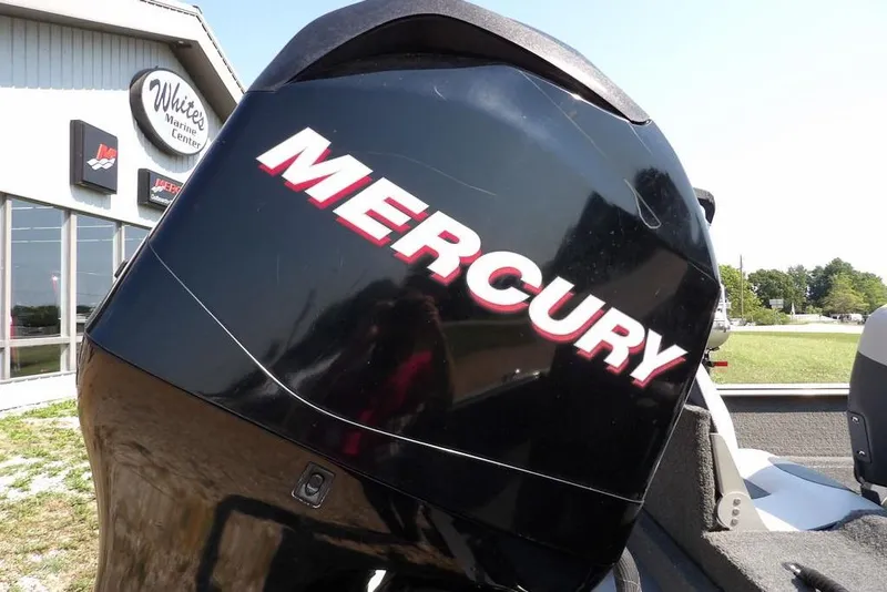 Slide: The Image of Mercury outboard motor on 2012 Lund 1775 Impact Sport boat at marine center. - 62