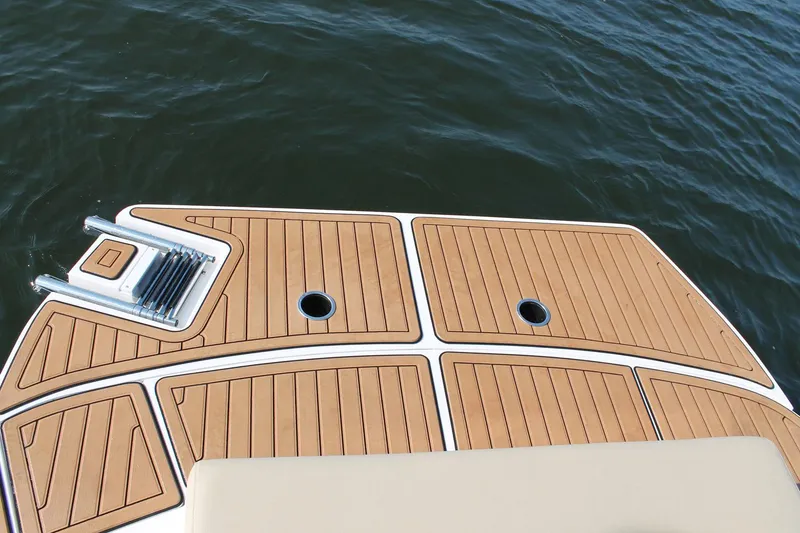 Slide: The Image of Manufacturer Provided Image: 2017 Starcraft Star Step 221 I/O boat swim platform with teak flooring. - 21