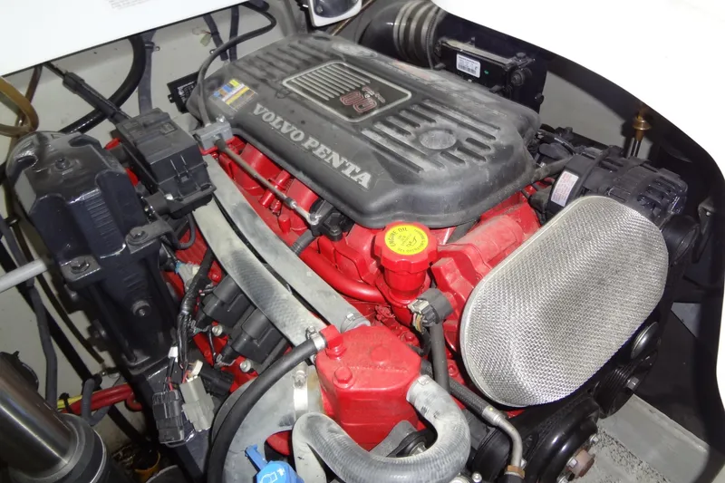 Slide: The Image of Volvo Penta engine in 2008 Cobalt 302 boat, detailed view. - 45