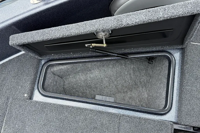 Slide: The Image of 2025 Lund 189 Tyee GL boat interior with sleek seating and modern design. - 11