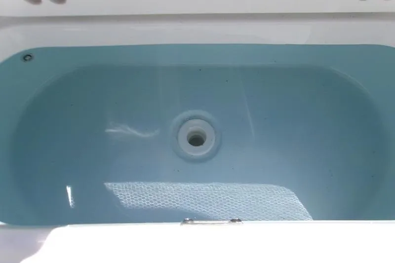 Slide: The Image of Livewell of 2026 Key West 239 FS boat, filled with water. - 16