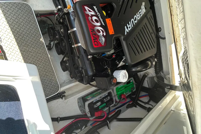 Slide: The Image of Engine compartment of a 2001 Formula 330 SS with Mercury 496 MAG engine. - 14