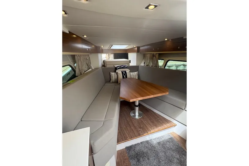 Slide: The Image of 2017 Cruisers Yachts 39 Express Coupe bathroom with modern sink and shower. - 30