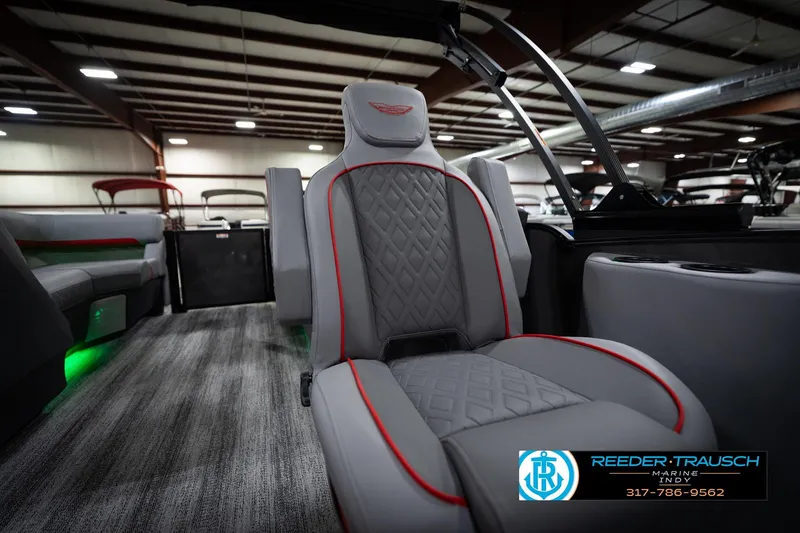 Slide: The Image of 2026 Bennington 22 MFB boat interior with luxurious seating and modern design. - 23