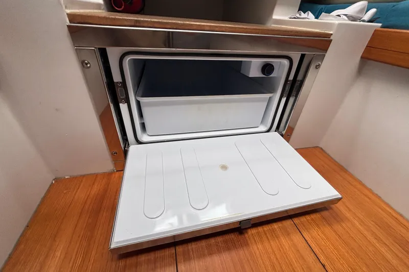 Slide: The Image of Built-in refrigerator in 2019 Saffier Sc 8.0m Cabin yacht interior. - 12