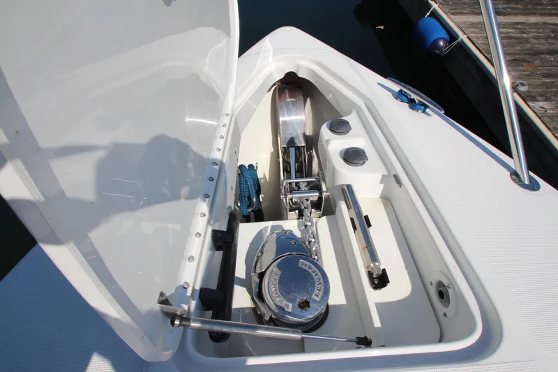 Slide: The Image of 2012 Formula 400 Super Sport anchor locker with windlass and storage compartments. - 12
