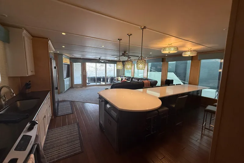Slide: The Image of Luxurious kitchen and living area in 2015 STARDUST Oceans Share #2 houseboat. - 22