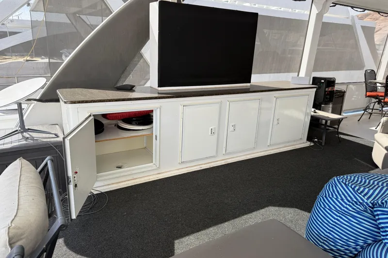 Slide: The Image of Luxurious STARDUST Oceans Share #2 yacht interior with sleek cabinetry and modern decor, 2015 model. - 91