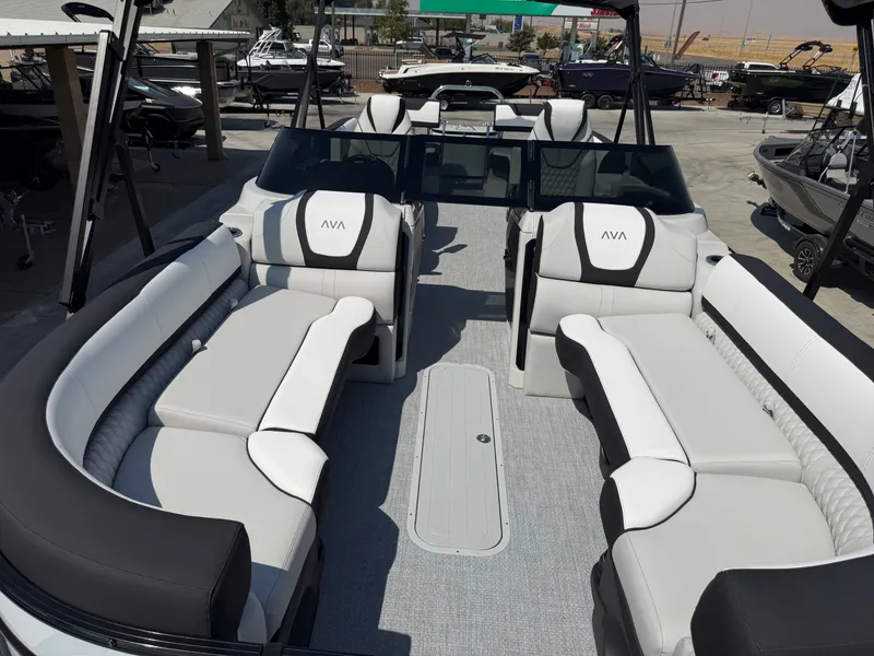 Slide: The Image of Avalon 25' Catalina Platinum Quad lounge Shift Windshield w/ 250HP Mercury! 2026 - 7