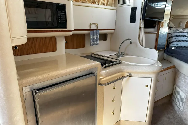 Slide: The Image of Garmin GPS display on 1999 Sea Ray 330 Sundancer, showing San Diego navigation map. - 17