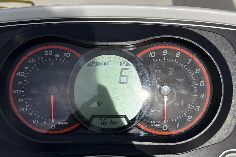 Slide: The Image of Dashboard of 2021 Williams Jet Tenders SportJet 395 showing speed and RPM gauges. - 5