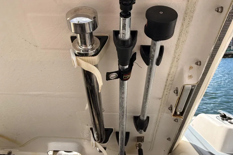 Slide: The Image of Storage compartment on a 2021 Williams Jet Tenders SportJet 395, featuring mounted equipment. - 7