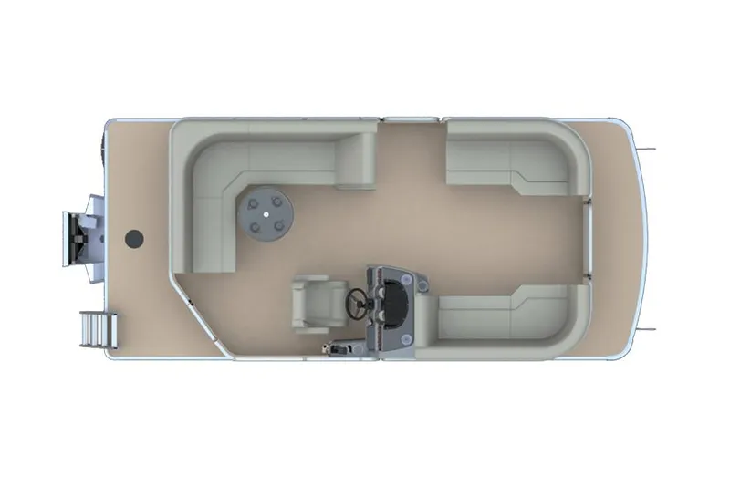Slide: The Image of Manufacturer Provided Image: 2022 Godfrey Sweetwater 2086 CX pontoon boat interior layout. - 9