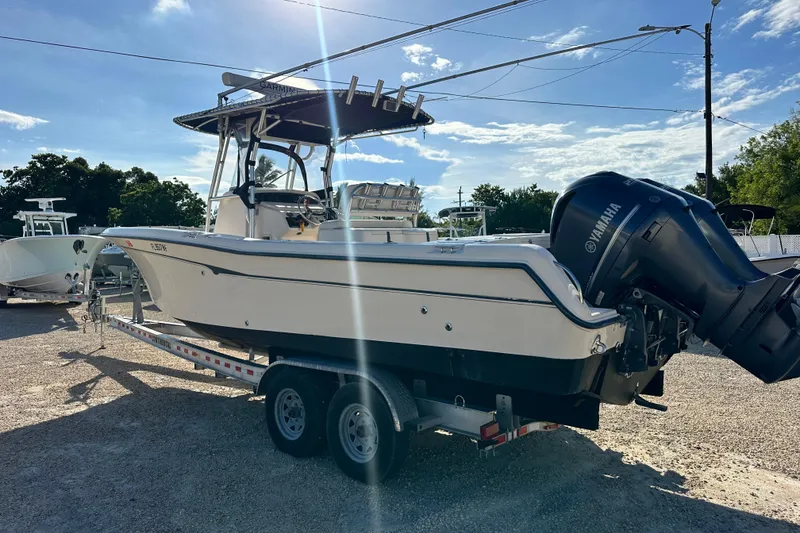 Slide: The Image of 2005 Grady-White Release 283 boat on trailer with Yamaha outboard motor. - 5