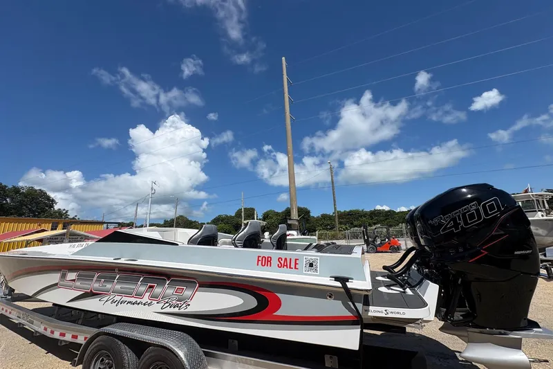 Slide: The Image of 2025 Legend race boat for sale, featuring powerful Mercury Racing 400 engine. - 4