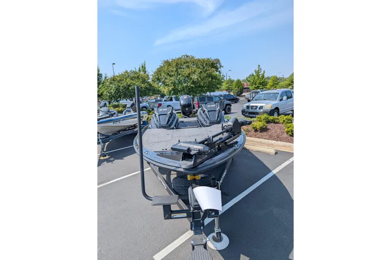 Slide: The Image of 2026 Nitro Z18 Pro boat in parking lot, featuring advanced fishing equipment. - 6