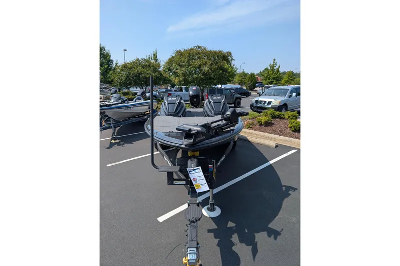 Slide: The Image of 2026 Nitro Z18 Pro boat displayed in a parking lot under clear skies. - 7