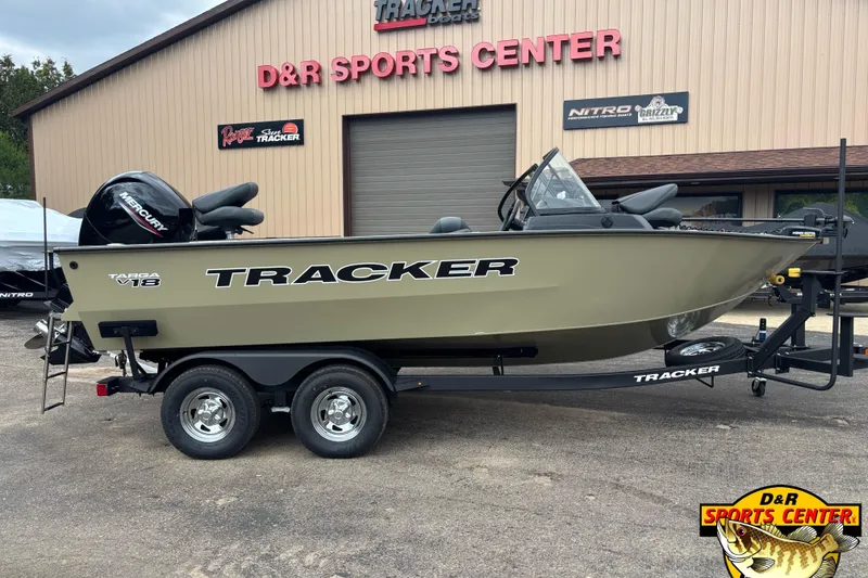 The Image of 2026 Tracker Targa V-18 Combo boat at D&R Sports Center, featuring Mercury engine. - 0