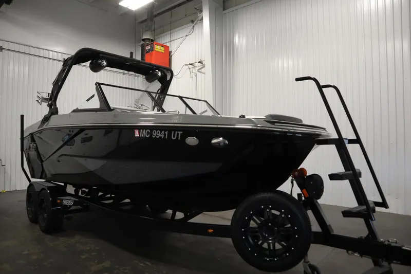 Slide: The Image of 2022 Heyday H22 boat on trailer in indoor storage facility. - 3