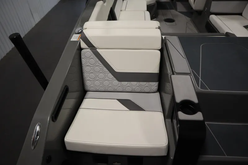 Slide: The Image of 2022 Heyday H22 boat interior with stylish seating and modern design. - 47