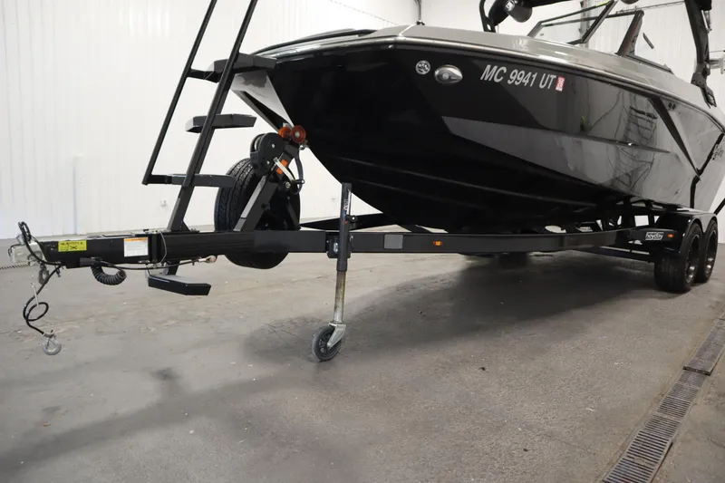 Slide: The Image of 2022 Heyday H22 boat on trailer in indoor storage facility. - 54