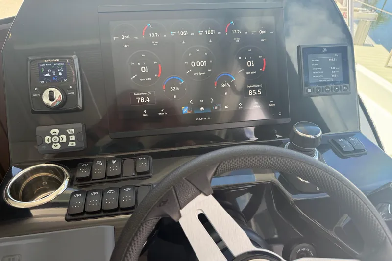 Slide: The Image of Dashboard of 2024 Beneteau Antares 11 with advanced navigation and control systems. - 20