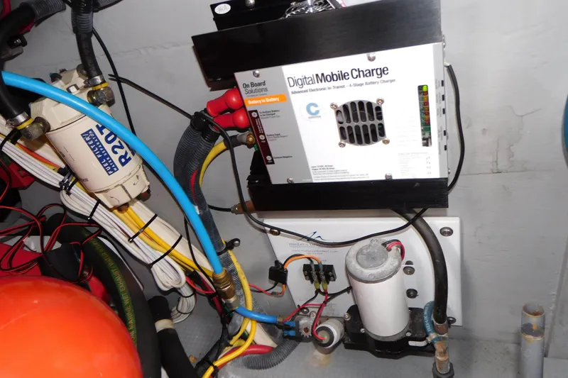 Slide: The Image of Digital mobile charger setup in 2009 Meridian 391 Sedan engine room. - 42