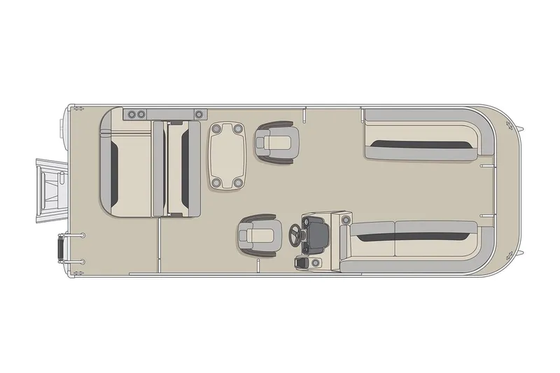 Slide: The Image of Manufacturer Provided Image: Top view of 2022 Princecraft Vectra 23 RL pontoon boat layout. - 22
