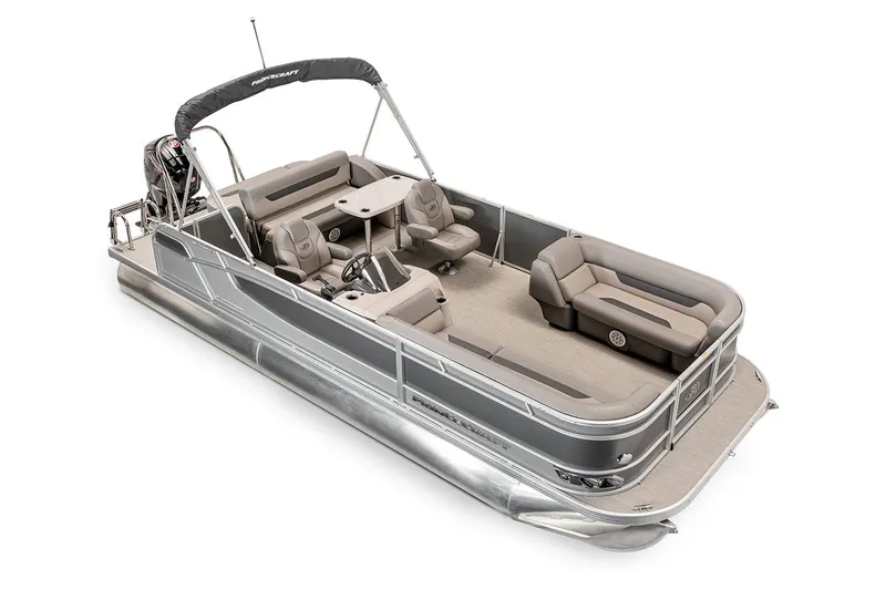 Slide: The Image of Manufacturer Provided Image: 2022 Princecraft Vectra 23 RL pontoon boat with spacious seating and modern design. - 23