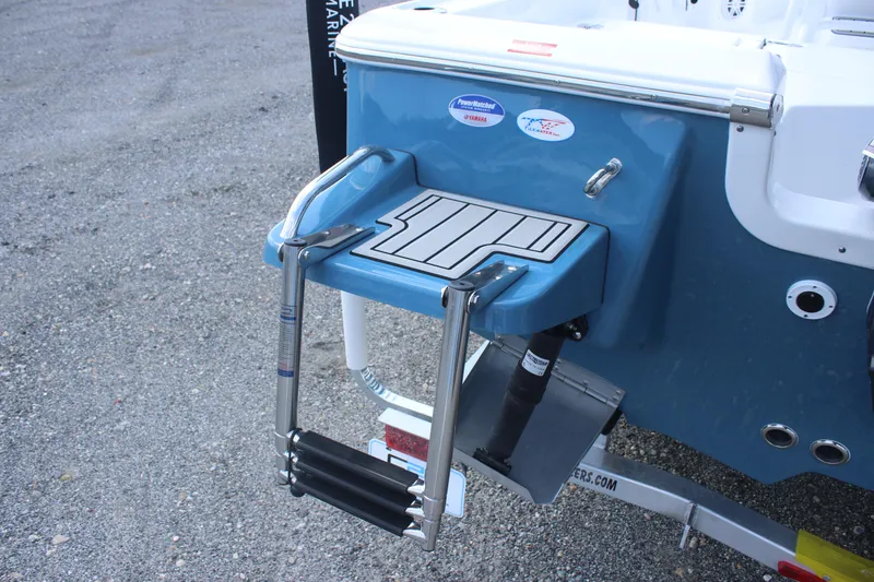 Slide: The Image of 2026 Tidewater 2210 Carolina Bay boat with swim platform and ladder. - 4