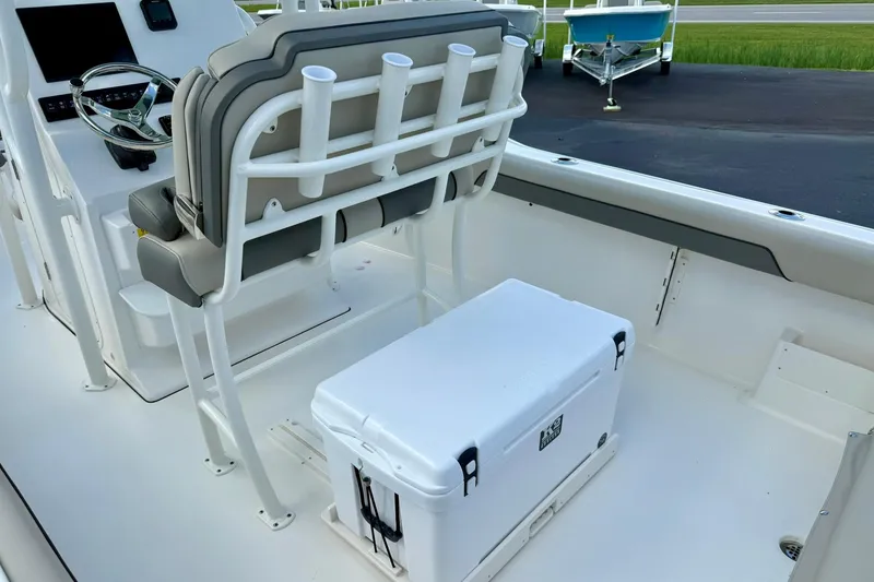 Slide: The Image of Interior view of 2026 Key West 239 FS boat, showcasing sleek design and storage features. - 32