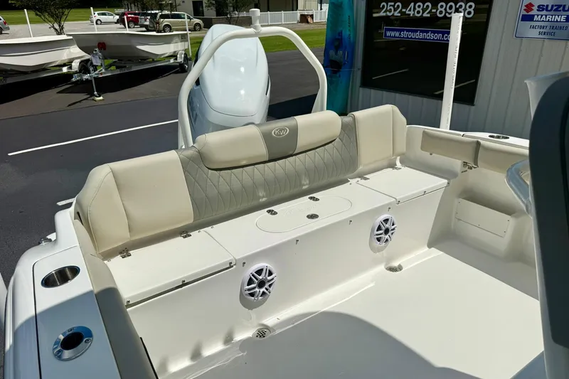Slide: The Image of Livewell on 2026 Key West 239 FS boat, featuring a sleek white design. - 37