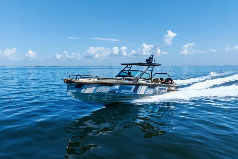 Slide: The Image of 2022 Axopar Brabus Shadow 500 TT - Port 3/4 Bow - 45