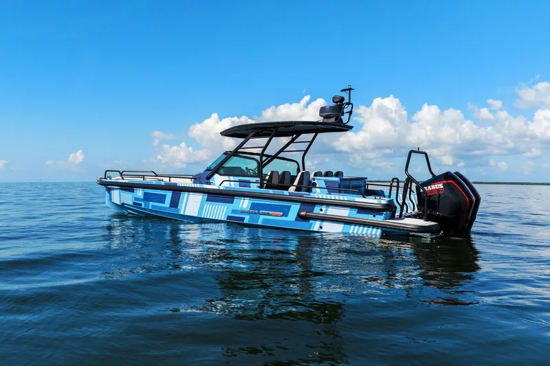 Slide: The Image of 2022 Axopar Brabus Shadow 500 TT - Port 3/4 Stern - 35