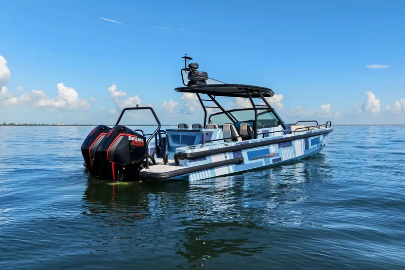 Slide: The Image of 2022 Axopar Brabus Shadow 500 TT - Starboard 3/4 Stern - 36