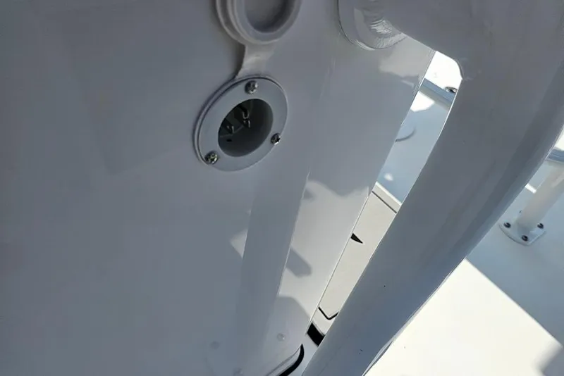Slide: The Image of Close-up of 2026 Sea Pro 230 Bay boat's white interior detail. - 30