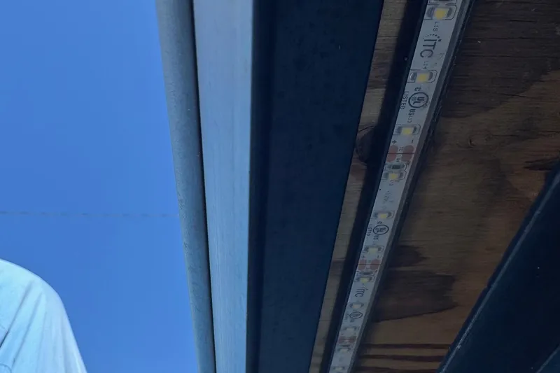 Slide: The Image of LED strip lighting on wooden surface, Viaggio Diamante B, 2022 model. - 44