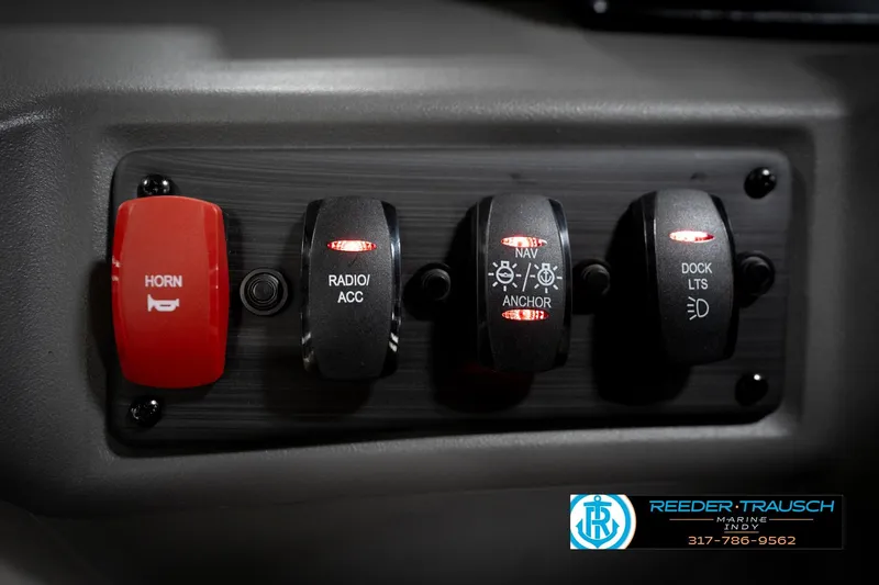 Slide: The Image of Close-up of Bennington 20 SSR 2026 steering wheel detail with logo and screws. - 31