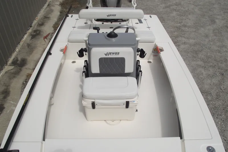Slide: The Image of 2024 Hewes Redfisher 16 boat interior with seating and storage features. - 10
