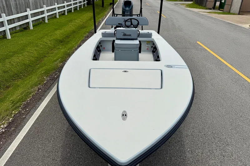 Slide: The Image of 2026 Maverick 17 HPX-S boat on road, showcasing sleek design and modern features. - 6