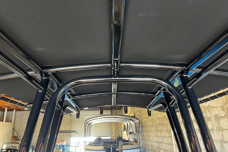 Slide: The Image of 2023 Robalo R200 Center Console boat interior with sturdy black framework. - 48