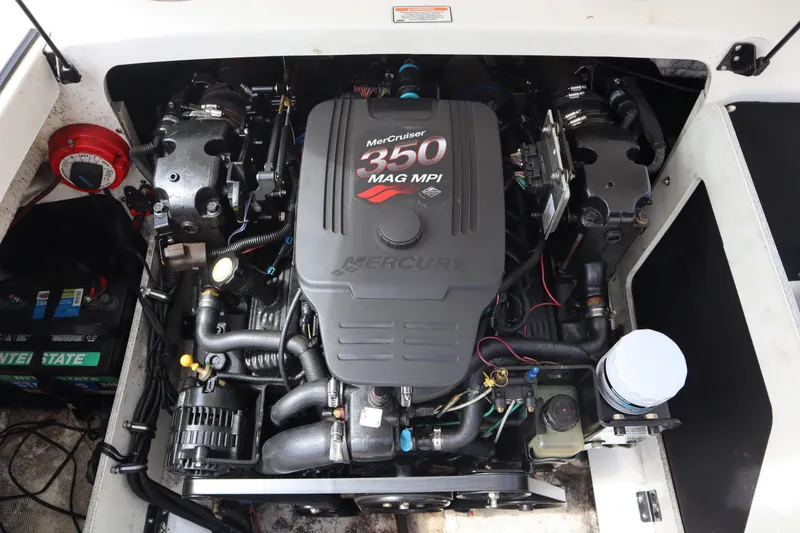 Slide: The Image of Engine compartment of a 2007 Caravelle Interceptor 232SS Bow Rider with MerCruiser 350 MAG MPI. - 23