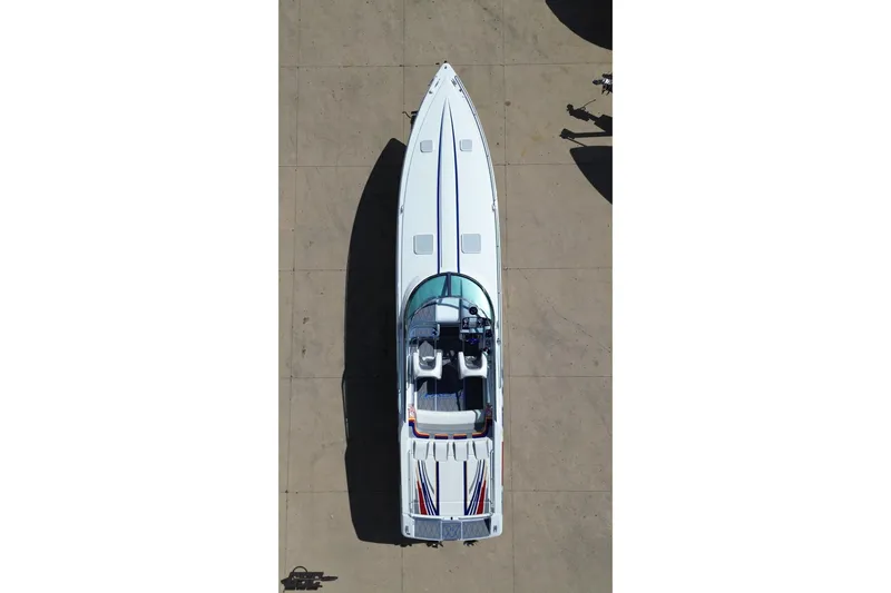 Slide: The Image of Overhead view of 2012 Formula 382 FASTech boat on concrete surface. - 22