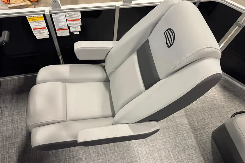 Slide: The Image of Luxury seating on 2026 Sun Tracker Party Barge 20 DLX pontoon boat. - 15