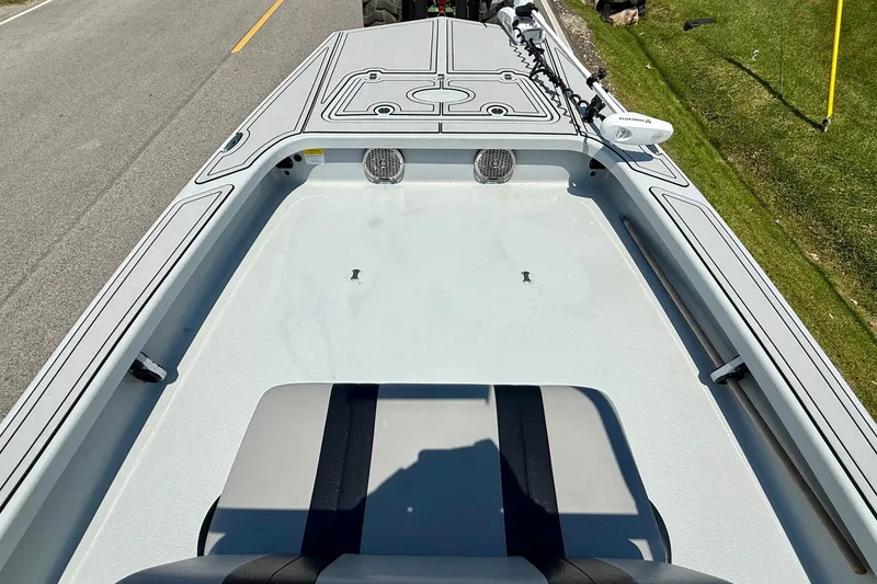 Slide: The Image of 2017 Majek M2 ILLUSION boat deck, featuring sleek design and modern equipment. - 12