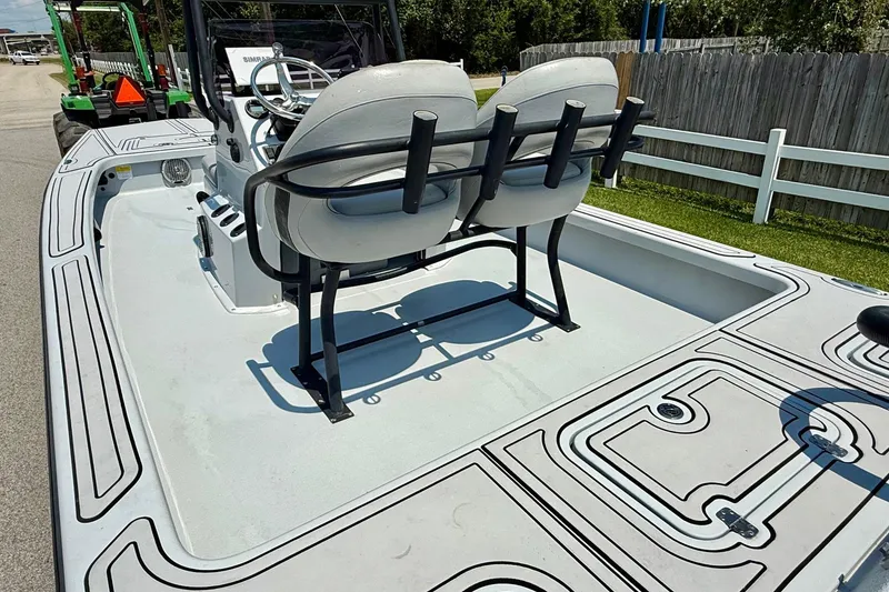 Slide: The Image of 2017 Majek M2 ILLUSION boat interior with dual seats and steering console. - 8