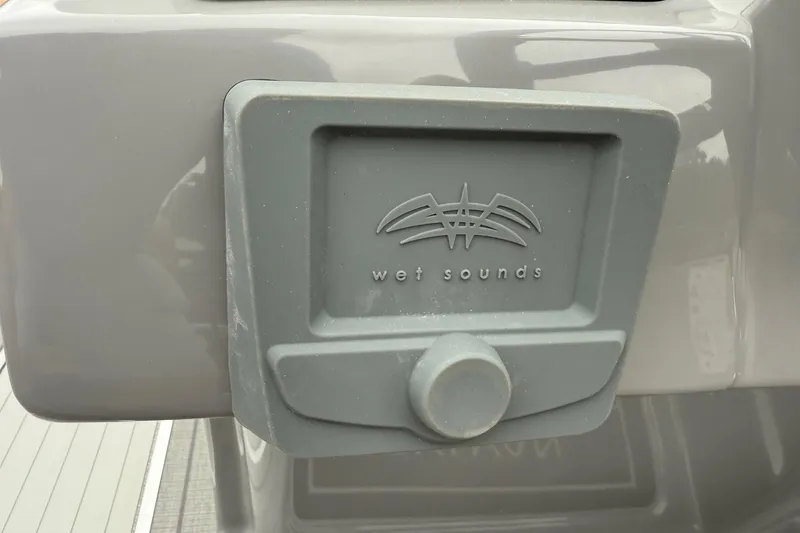 Slide: The Image of Close-up of Wet Sounds speaker on 2026 Sylvan L-3 DLZ DH boat. - 17
